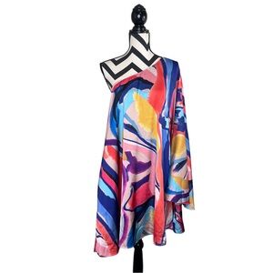 BHLDN Stevie Sz XL Stevie One-Shoulder Satin Mini Dress